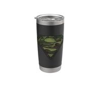 Superman Camo Logo Distressed Gobelet isotherme en acier inoxydable double paroi