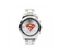 Superman Classic Logo Silver Analog Watch with Metal Band