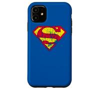 Superman Classic Yello & Red Logo Distressed Coque pour iPhone 11