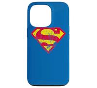 Superman Classic Yello & Red Logo Distressed Coque pour iPhone 13 Pro