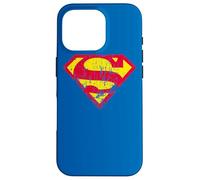 Superman Classic Yello & Red Logo Distressed Coque pour iPhone 16 Pro