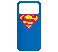 Superman Classic Yello & Red Logo Distressed Coque pour iPhone 17 Pro Max