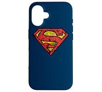 Superman Collage Shield Logo Coque pour iPhone 16