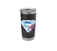 Superman & Crystal Logo Gobelet isotherme en acier inoxydable double paroi