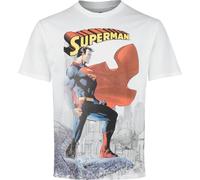 Superman Daily Planet Homme T-Shirt Manches Courtes Blanc 100% Coton Regular/Coupe Standard