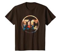 Superman DC Comics Logo T-Shirt, Enfant, Marron, 6 Ans