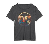 Superman DC Comics Logo T-Shirt, Femme Grandes Tailles, Chiné Foncé, 1X