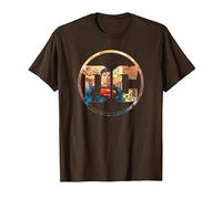 Superman DC Comics Logo T-Shirt, Homme, Marron, XL