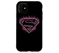 Superman Fuchsia Flames Shield Coque pour iPhone 11