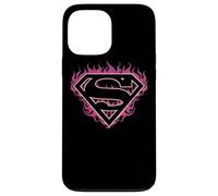 Superman Fuchsia Flames Shield Coque pour iPhone 13 Pro Max