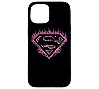 Superman Fuchsia Flames Shield Coque pour iPhone 15