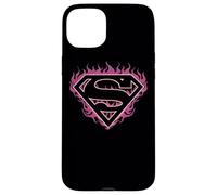 Superman Fuchsia Flames Shield Coque pour iPhone 15 Plus