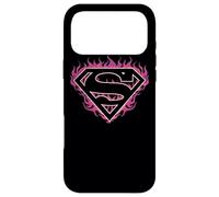 Superman Fuchsia Flames Shield Coque pour iPhone 17 Pro Max
