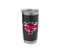Superman Great Britain Shield Gobelet isotherme en acier inoxydable double paroi