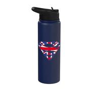 Superman Great Britian Shield Stainless Steel Insulated Water Bottle