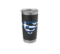 Superman Greek Shield Gobelet isotherme en acier inoxydable double paroi