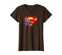 Superman & Logo T-Shirt, Femme, Marron, S