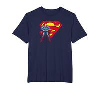 Superman & Logo T-Shirt, Homme Grandes Tailles, Bleu Marine, 4X Tall
