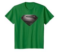 Superman Man of Steel Desaturated Gray T-Shirt, Enfant, Vert Kelly, 12 Ans