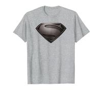 Superman Man of Steel Desaturated Gray T-Shirt, Homme, Gris Chiné, M