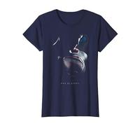 Superman Man of Steel Movie Poster T-Shirt, Femme, Bleu Marine, S