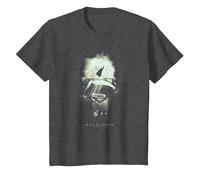 Superman Man of Steel Space Glow T-Shirt, Enfant, Chiné Foncé, 4 Ans