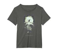 Superman Man of Steel Space Glow T-Shirt, Femme Grandes Tailles, Asphalte, 1X