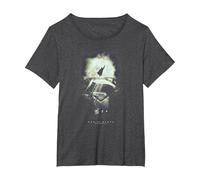 Superman Man of Steel Space Glow T-Shirt, Femme Grandes Tailles, Chiné Foncé, 1X