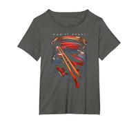 Superman Man of Steel Symbolic Superman T-Shirt, Femme Grandes Tailles, Asphalte, 1X