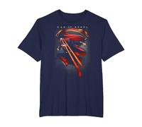 Superman Man of Steel Symbolic Superman T-Shirt, Homme Grandes Tailles, Bleu Marine, 3X Tall