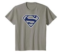 Superman Navy & White Classic Shield T-Shirt, Enfant, Ardoise, 12 Ans
