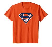 Superman Navy & White Classic Shield T-Shirt, Enfant, Orange, 10 Ans