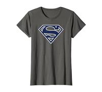 Superman Navy & White Classic Shield T-Shirt, Femme, Asphalte, M