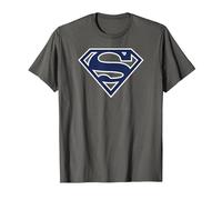 Superman Navy & White Classic Shield T-Shirt, Homme, Asphalte, M