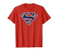 Superman Navy & White Classic Shield T-Shirt, Homme, Rouge, S