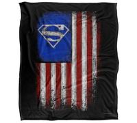 Superman Old Glory Shield Plaid Ultra Doux au Toucher Soyeux - 152 x 127 cm