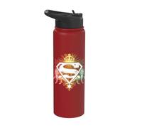 Superman Ornate Lion Shield Stainless Steel Insulated Water Bottle