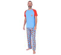 Superman Pyjama long pour homme Rouge Bleu, bleu, XL