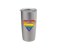 Superman Rainbow Shield Logo Gobelet isotherme en acier inoxydable double paroi