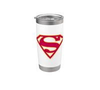 Superman Red & Gold Shield Grey Gobelet isotherme en acier inoxydable double paroi
