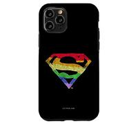 Superman Rough Rainbow Pride Logo Coque pour iPhone 11 Pro