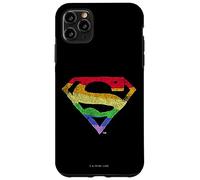 Superman Rough Rainbow Pride Logo Coque pour iPhone 11 Pro Max