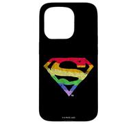 Superman Rough Rainbow Pride Logo Coque pour iPhone 15 Pro