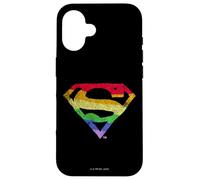 Superman Rough Rainbow Pride Logo Coque pour iPhone 16