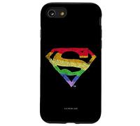 Superman Rough Rainbow Pride Logo Coque pour iPhone SE (2020) / 7/8