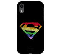 Superman Rough Rainbow Pride Logo Coque pour iPhone XR