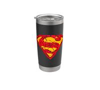 Superman Shattered Shield Logo Gobelet isotherme en acier inoxydable double paroi