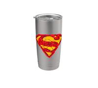 Superman Shattered Shield Logo Gobelet isotherme en acier inoxydable double paroi