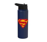 Superman Shattered Shield Logo Stainless Steel Insulated Water Bottle