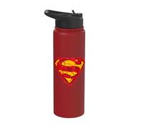 Superman Shattered Shield Logo Stainless Steel Insulated Water Bottle
